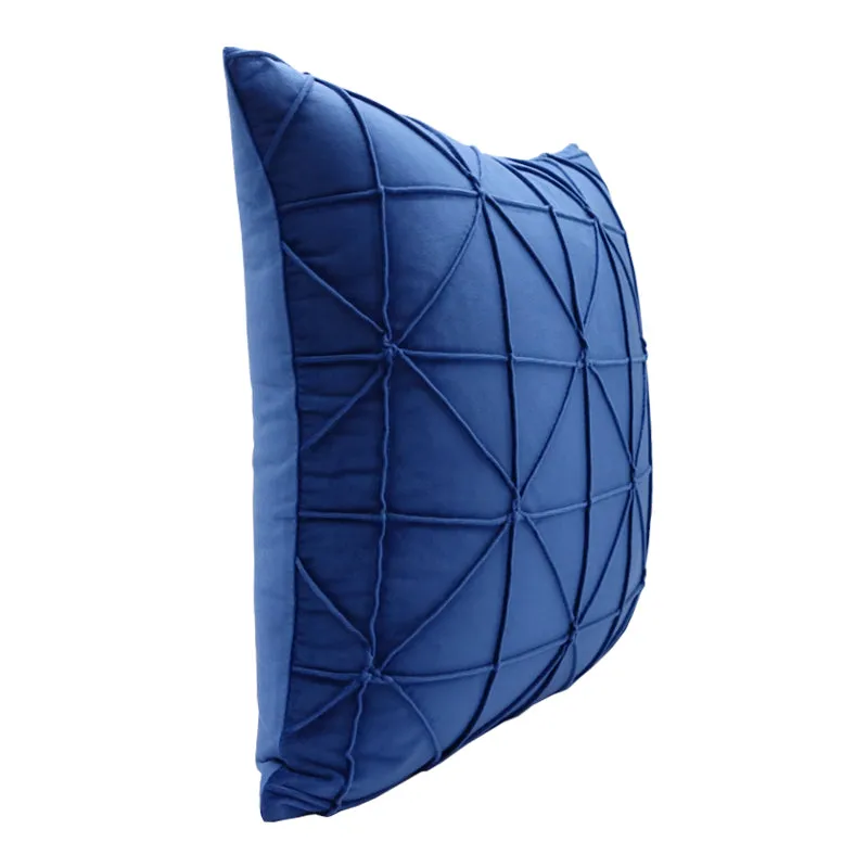 Sapphire Blue Geometric Throw Cushion