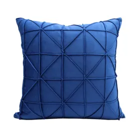 Sapphire Blue Geometric Throw Cushion