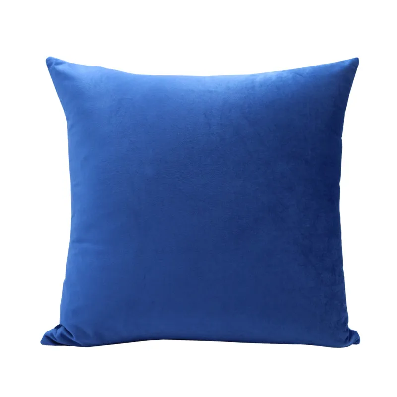 Sapphire Blue Geometric Throw Cushion