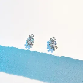 Silver Snow Queen's Snowflake Earrings