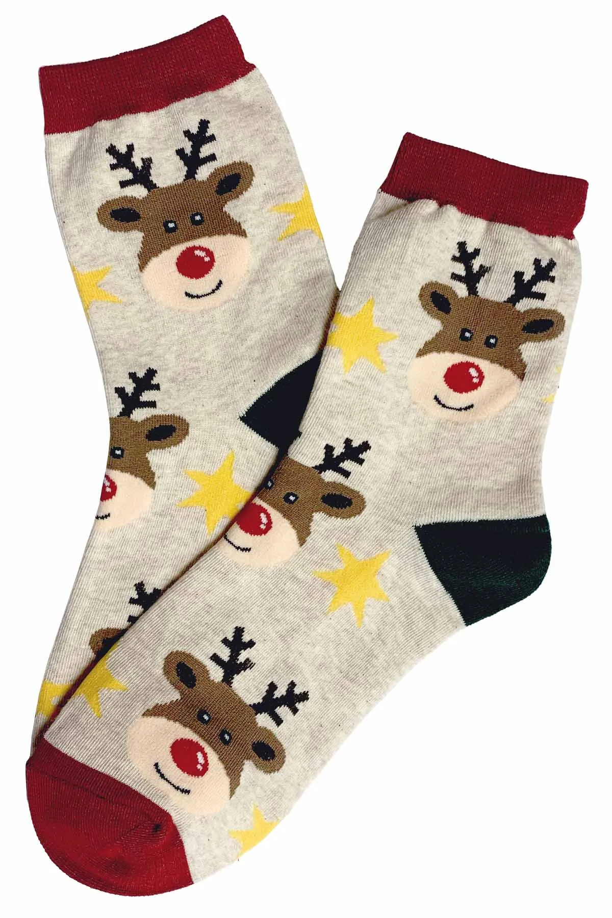 Starry Eyed Reindeer Socks