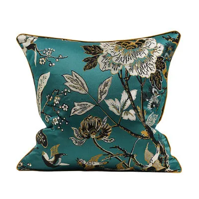 Teal Oriental Throw Cushion