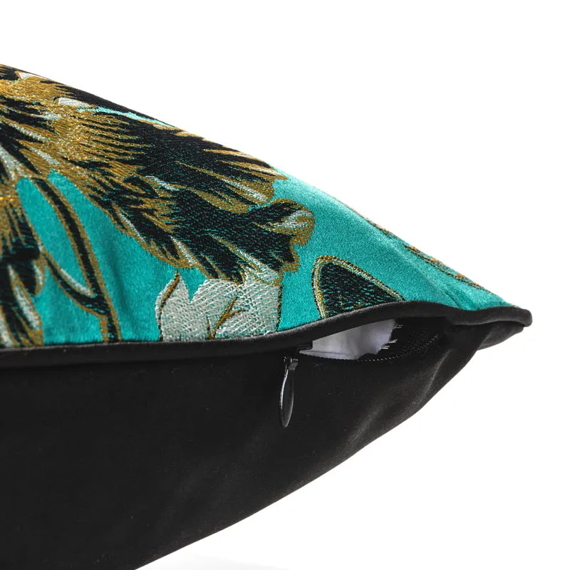 Teal Oriental Throw Cushion