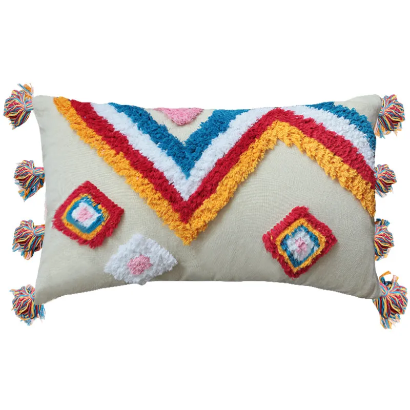 Tenzin Colorful Modern Tribal Throw Cushions