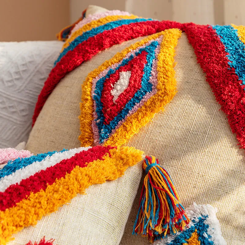 Tenzin Colorful Modern Tribal Throw Cushions