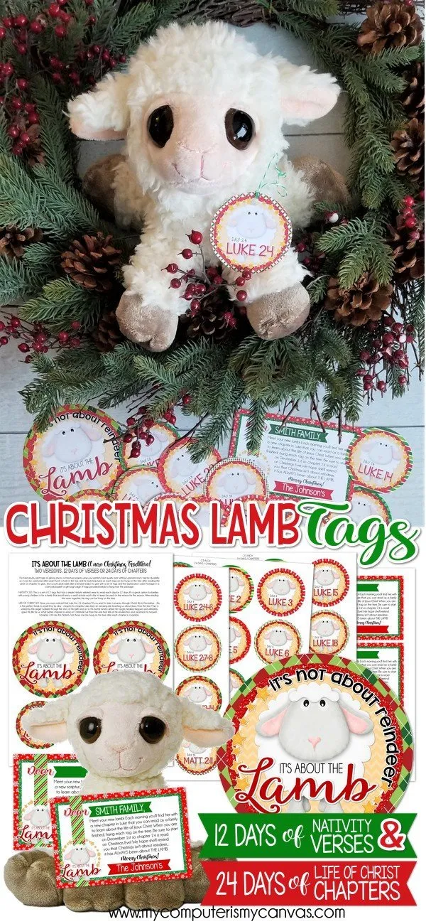 The Christmas Lamb Tradition {GIFT TAGS} PRINTABLE