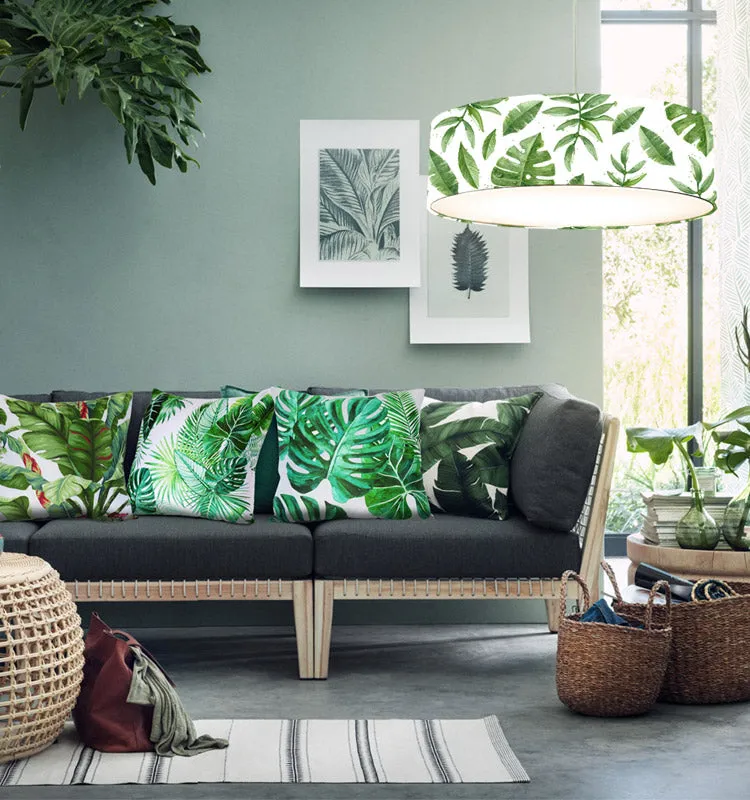 Tropical Green Throw Cushion