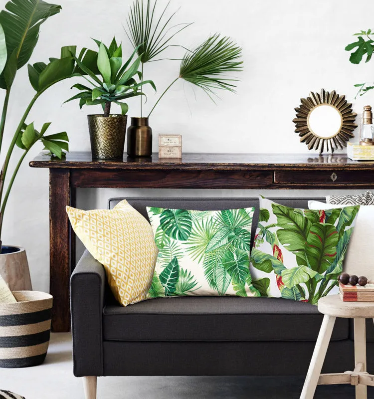 Tropical Green Throw Cushion