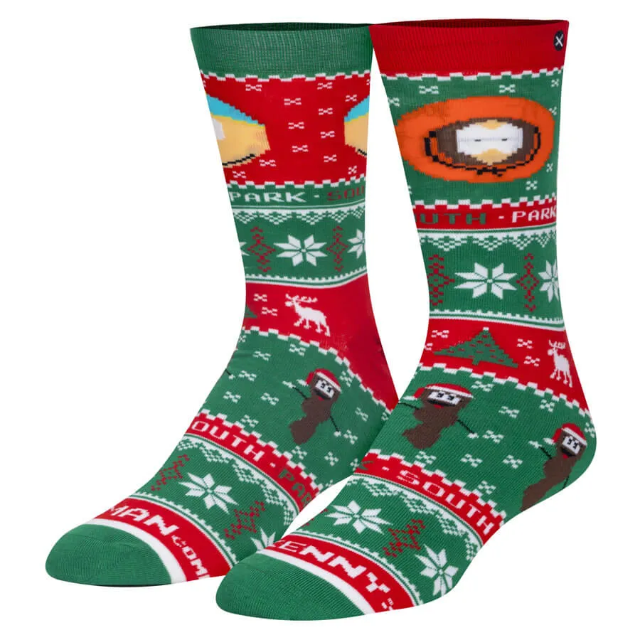 Unisex South Park Cartman and Kenny Christmas Jumper Socks