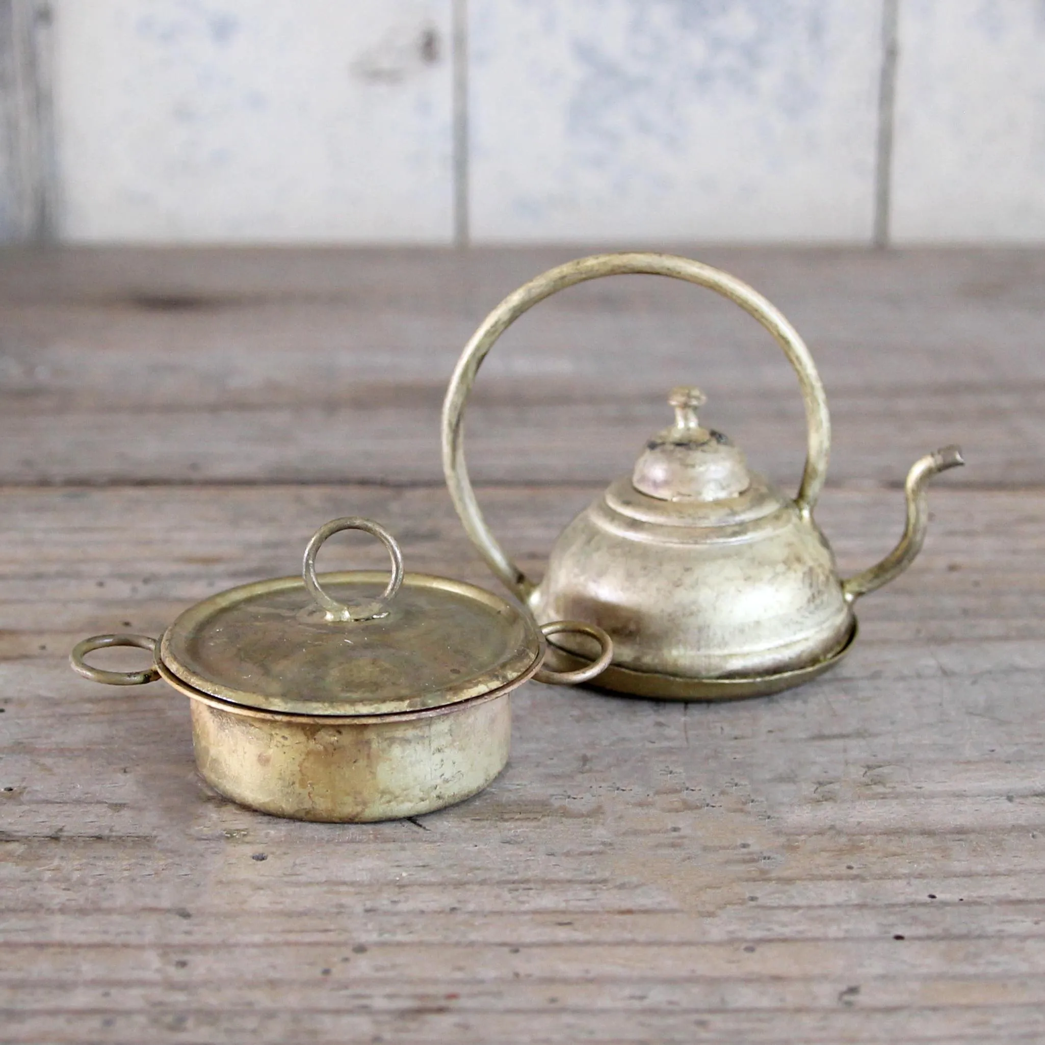 Victorian Brass Saucepan Decoration