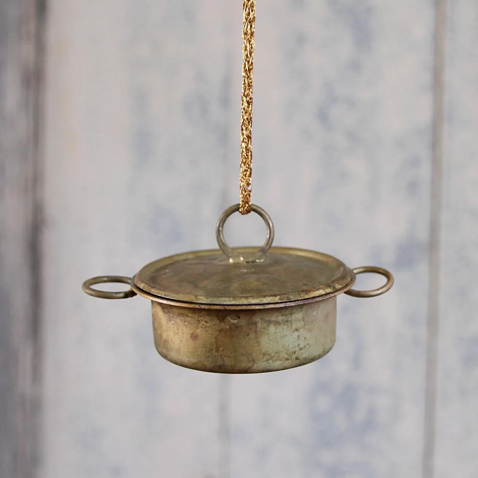 Victorian Brass Saucepan Decoration