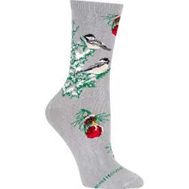 Wheel House Designs Chickadee Christmas Tree Sock