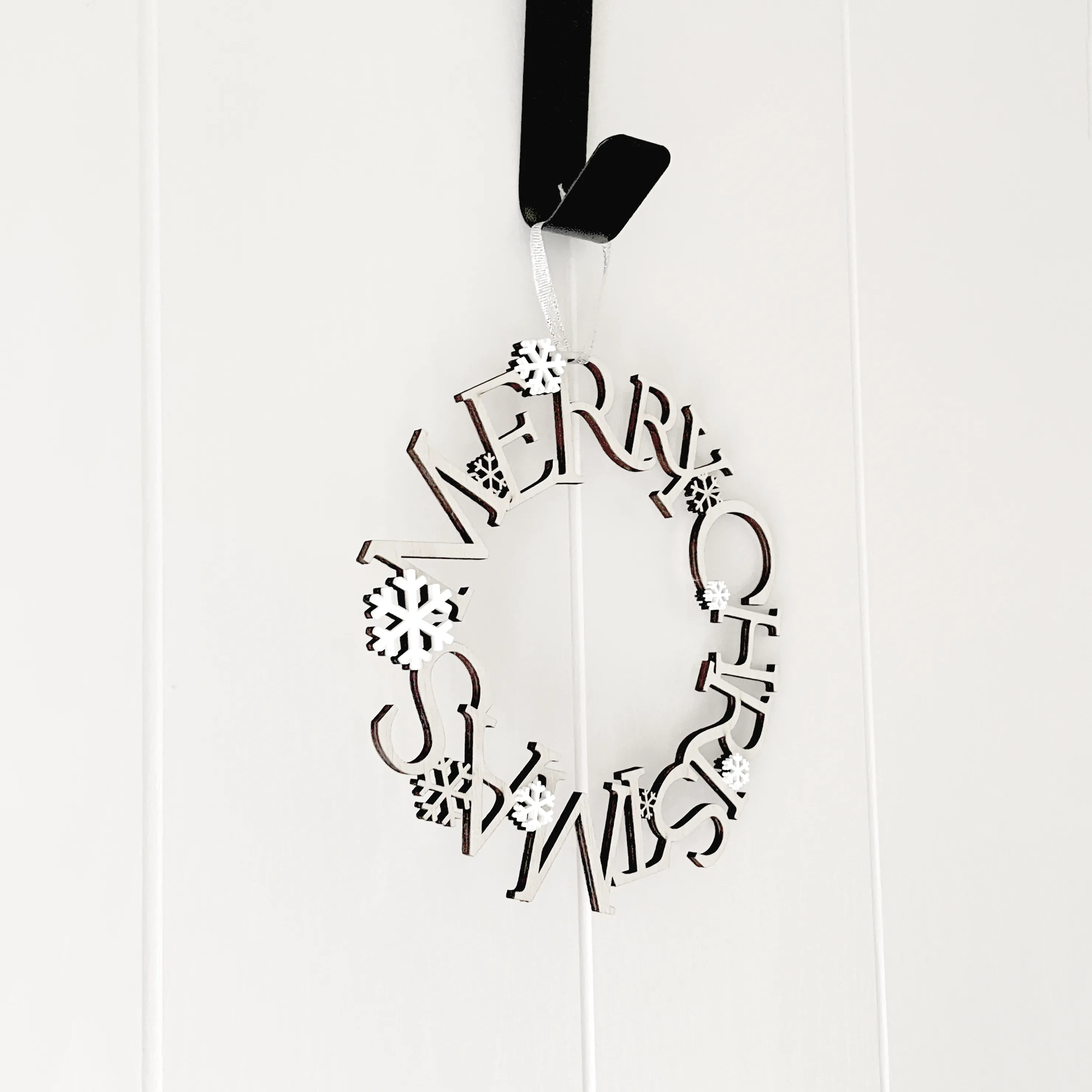 Wintery Merry Christmas Plaque